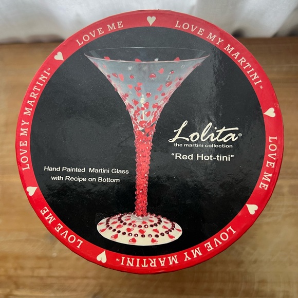 Collectible Red Hot-tini Martini Glass by Lolita - Picture 2 of 8